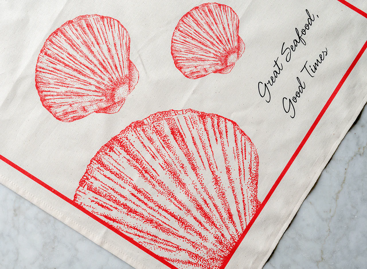 Luxury Scallop Tea Towel - Image 2