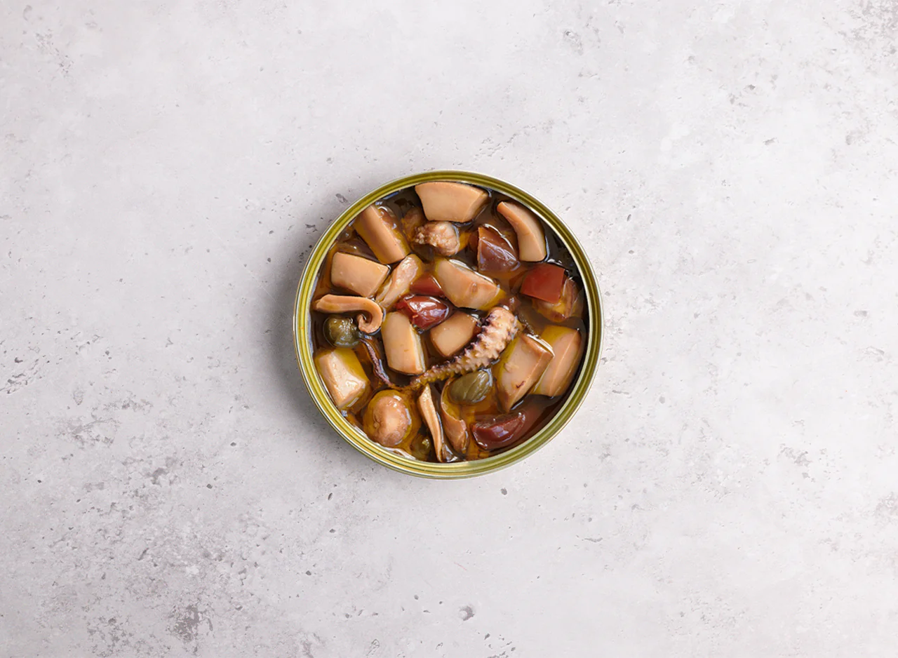 Sea Sisters Cuttlefish Caponata With Basil & Pine Nuts