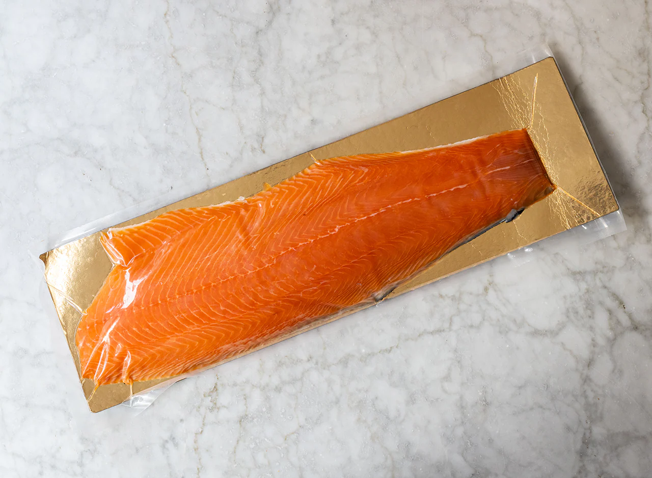 Whole Smoked Side of Salmon Gift Box with Tea Towel - Image 4